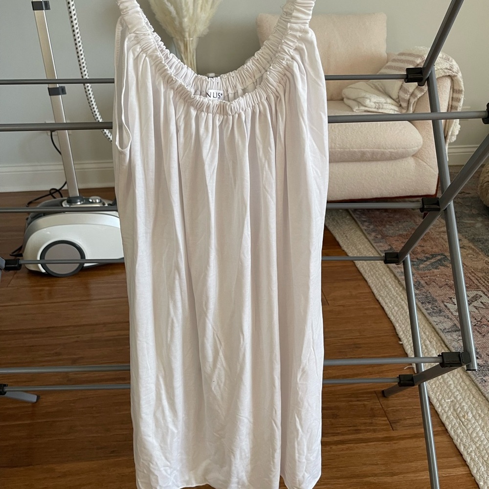 White cover up tunic dress